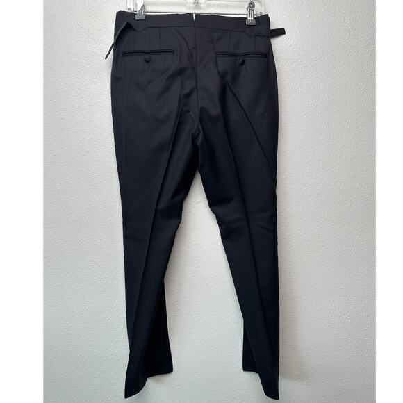 Tom Ford Black Tuxedo Trousers Men’s Size 46 Grosgrain Side Stripe - Picture 7 of 14
